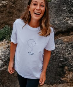 → Shirt - You are enough | Frauenpower | Positivität | Spiritualität | Yoga | Nachhaltig vegane Fair Fashion Damen Mode. 100% Bio-Baumwolle.←
